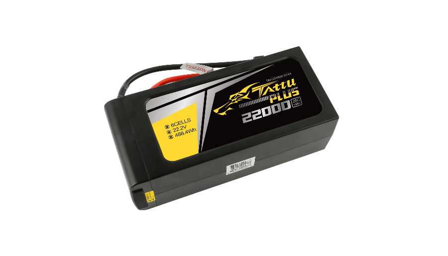 Tattu Plus 22000mAh 6S 22.2V 25C Lipo Smart Drone Battery Pack