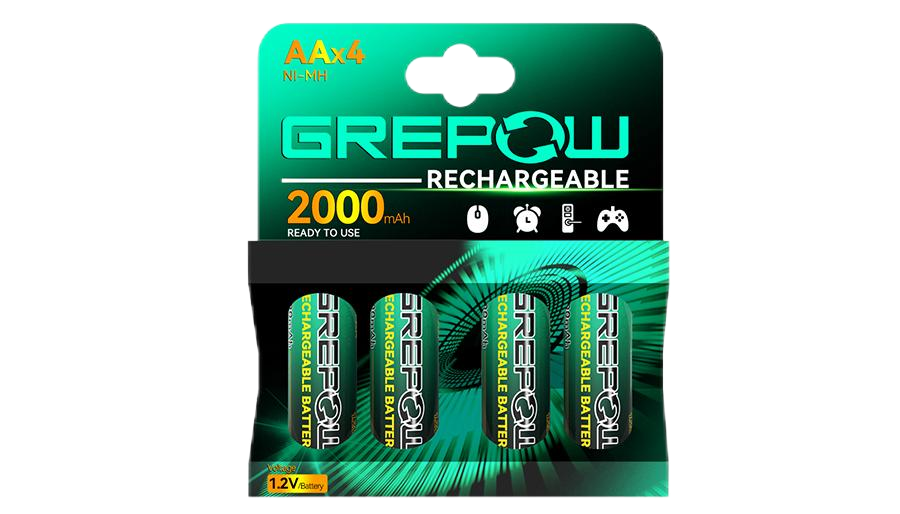 AA NiMH Rechargeable Battery Pack of 4 or 2 Cells