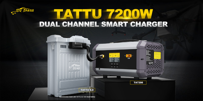 TA7200 Dual Channel Smart Charger: Recommended for use with TATTU 4.0 14S Smart Battery
